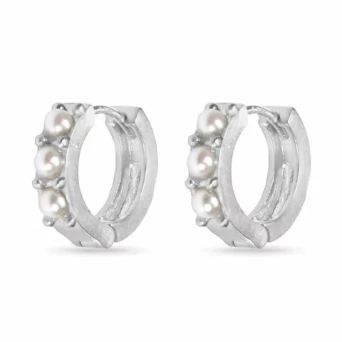 10 mm Hultquist Isadora perle creoler i sølv