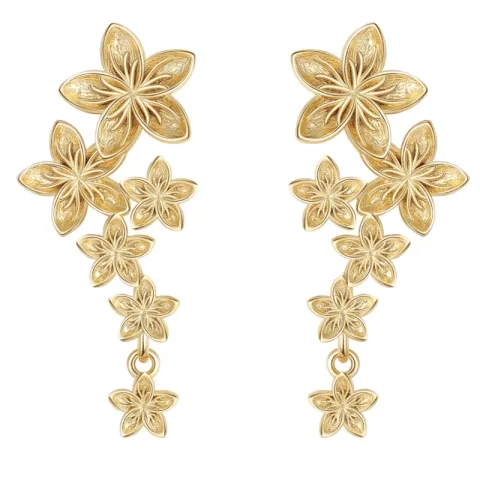 Nava Leia øreringe i forgyldt sølv