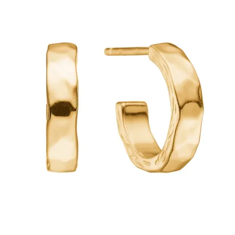 Studio Z Bumped creoler i forgyldt sølv