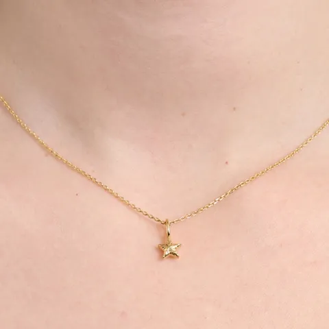 Studio Z Shiny Star halskæde i forgyldt sølv