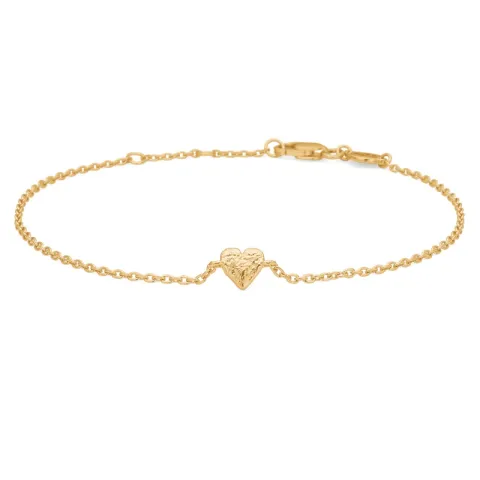 Studio Z Amour Heart armbånd i forgyldt sølv