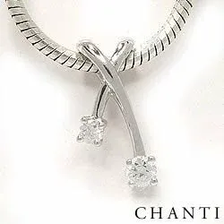 Vedhæng i 9 karat hvidguld