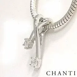 Vedhæng i 9 karat hvidguld