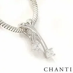 Vedhæng i 9 karat hvidguld