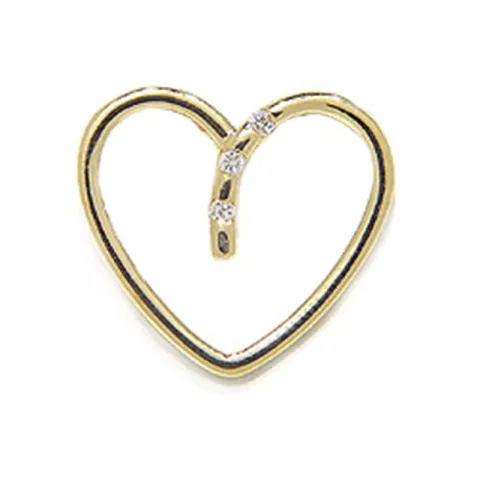 Hjerte vedhæng i 9 karat guld