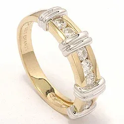 Bestillingsvare - diamant ring i 14 karat guld.- og hvidguld 0,52 ct