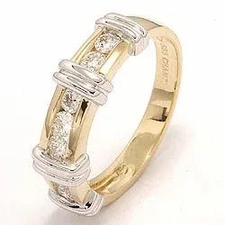 Bestillingsvare - diamant ring i 14 karat guld.- og hvidguld 0,52 ct