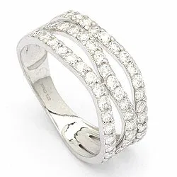 Abstrakt ring i 8 karat hvidguld