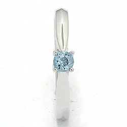 topas ring i 14 karat hvidguld 0,25 ct