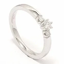 bestillingsvare - diamant ring i 14 karat hvidguld 0,10 ct 0,08 ct