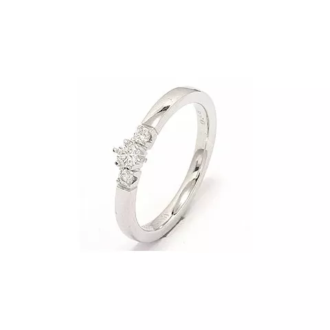 bestillingsvare - diamant ring i 14 karat hvidguld 0,10 ct 0,08 ct