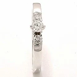 bestillingsvare - diamant ring i 14 karat hvidguld 0,20 ct 0,16 ct