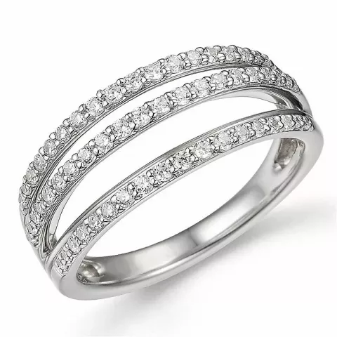 diamant hvidgulds ring i 14 karat hvidguld 0,43 ct