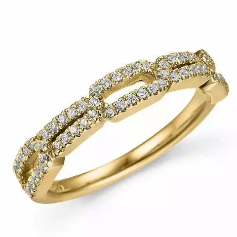 firkantet diamant guld ring i 14 karat guld 0,25 ct