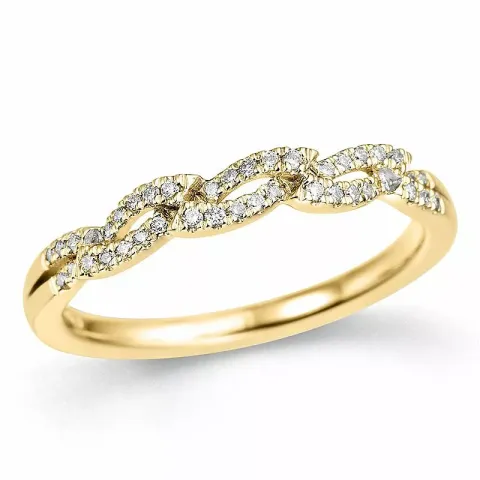 diamant guld ring i 14 karat guld 0,13 ct