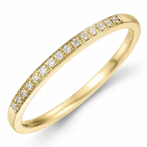 diamant alliancering i 14 karat guld 0,09 ct