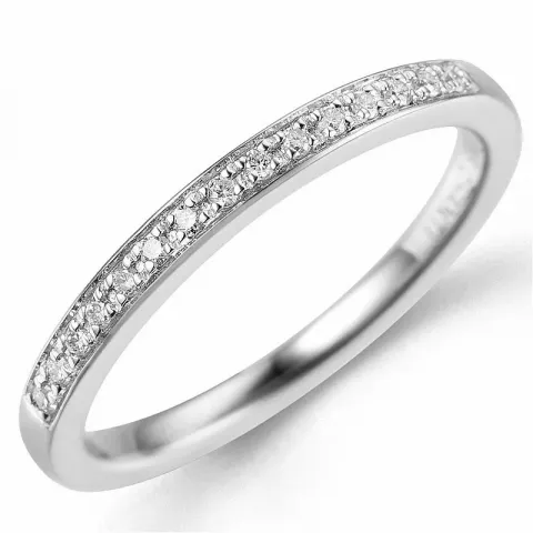 Diamant ring i 14 karat hvidguld 0,09 ct