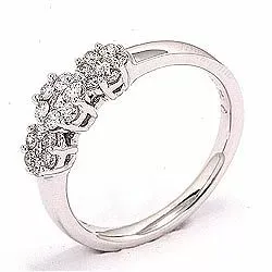 Diamant hvidguldsring i 14 karat hvidguld 0,36 ct