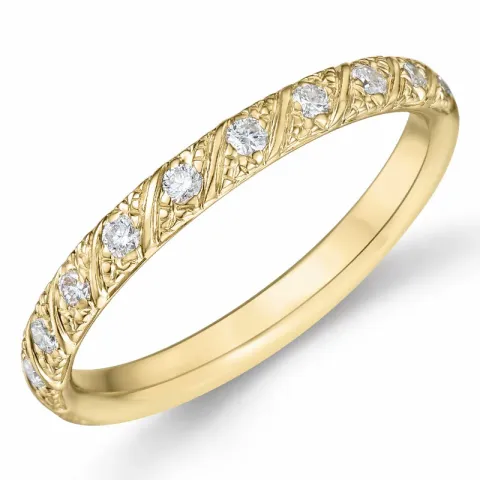 Diamantring i 14 karat guld 0,154 ct