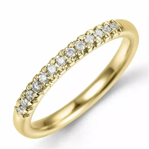 Smal diamant ring i 14 karat guld 0,153 ct