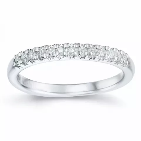 Smal diamant ring i 14 karat hvidguld 0,153 ct