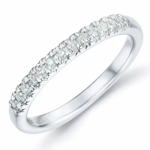 Smal diamant ring i 14 karat hvidguld 0,153 ct