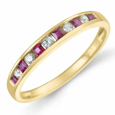 rubin ring i 14 karat guld 0,11 ct 0,26 ct