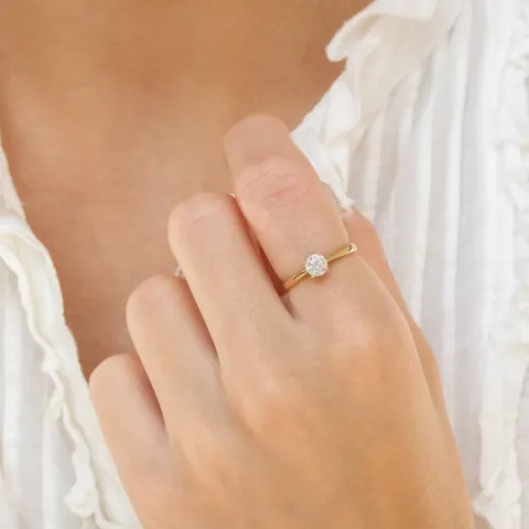solitairering i 9 karat guld - Gold Collection