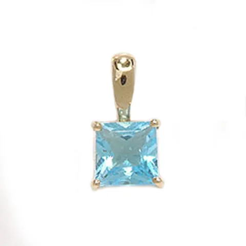 firkantet vedhæng i 8 karat guld