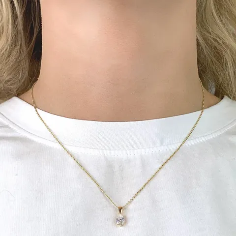 Dråbe vedhæng i 9 karat guld