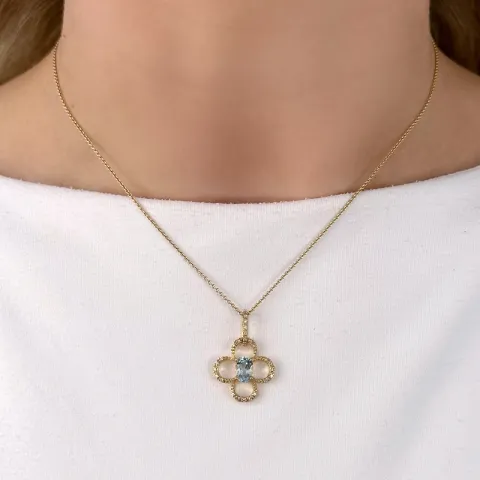 vedhæng i 14 karat guld 0,113 ct 0,920 ct