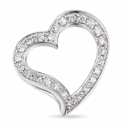 diamant hvidgulds vedhæng i 14 karat hvidguld 0,18 ct