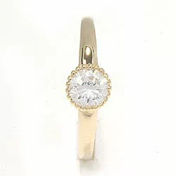 Rund ring i 8 karat guld