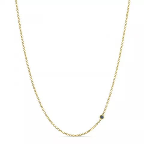 45 cm halskæde med vedhæng i 14 karat guld 0,09 ct