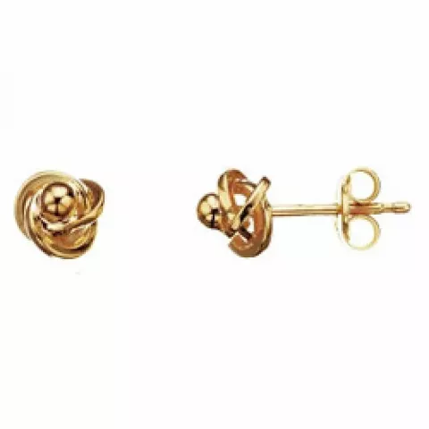 6 mm Scrouples knude øreringe i 8 karat guld
