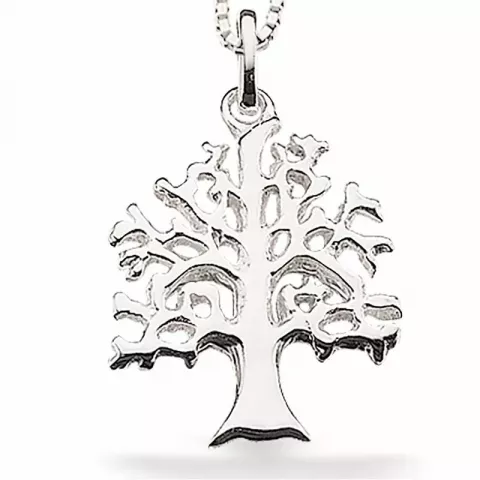 13 mm scrouples livets træ vedhæng med halskæde i sølv