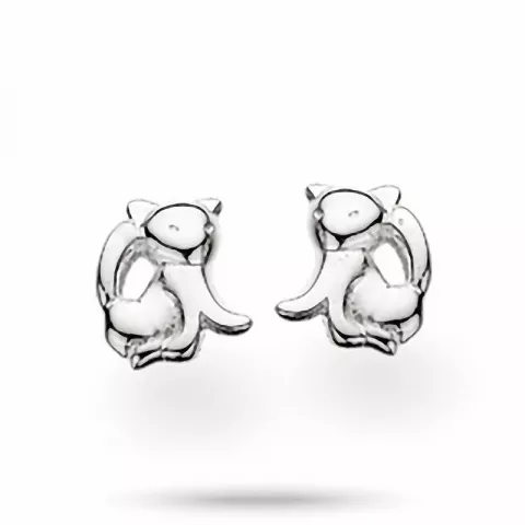 Scrouples kat øreringe i sølv