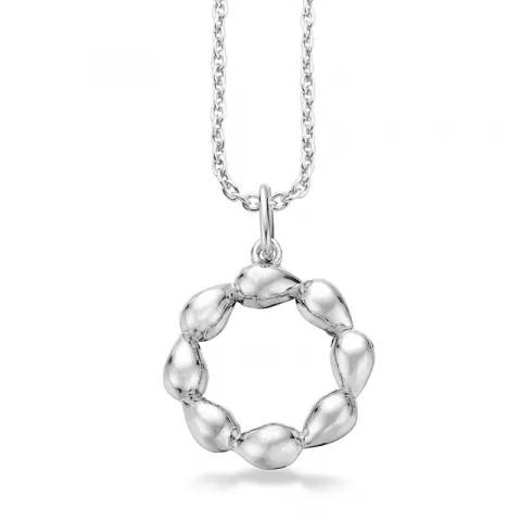 Scrouples cirkel vedhæng med halskæde i sølv