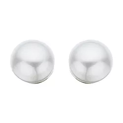 4 mm scrouples perle øreringe i sølv