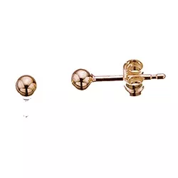 4 mm Scrouples kugle øreringe i rosabelagt sølv