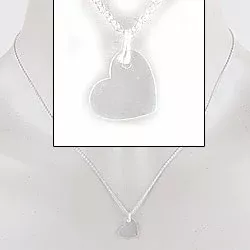 Scrouples hjerte vedhæng med halskæde i sølv