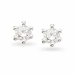 Scrouples zirkon øreringe i sølv hvid zirkon