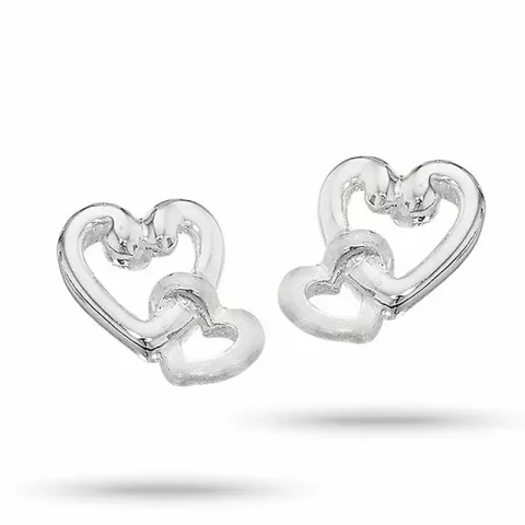 Scrouples hjerte øreringe i sølv