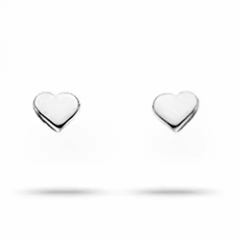Enkle Scrouples hjerte øreringe i sølv