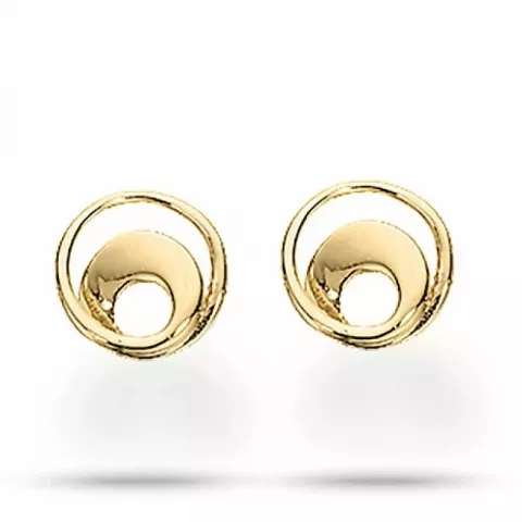 Scrouples runde øreringe i 8 karat guld
