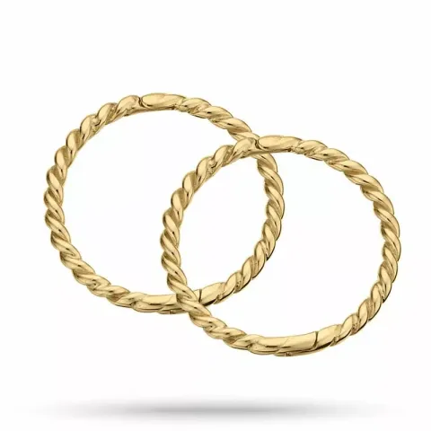 12 mm Scrouples creoler i 8 karat guld