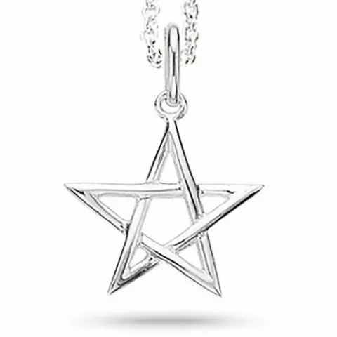Scrouples stjerne vedhæng med halskæde i sølv