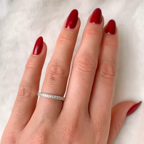 diamant ring i 14 karat hvidguld 0,18 ct