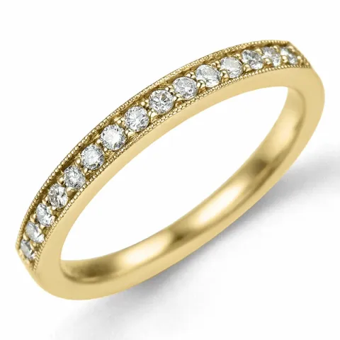 diamant ring i 14 karat guld 0,195 ct