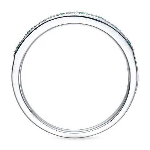 Smaragd ring i 14 karat hvidguld 0,08 ct 0,10 ct
